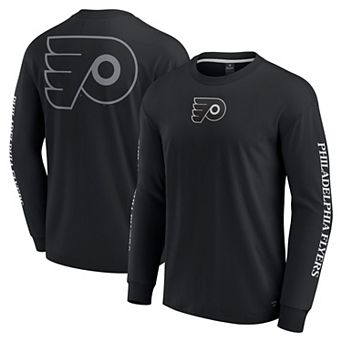 Men's Fanatics Black Philadelphia Flyers Elements Strive Long Sleeve T-Shirt
