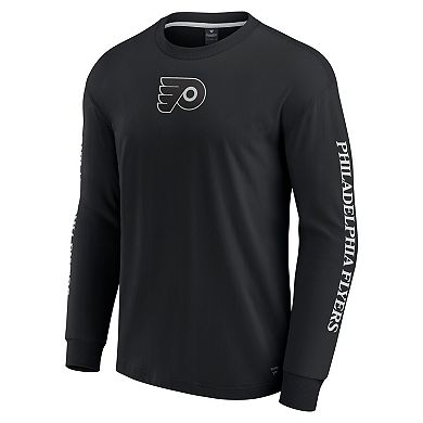 Men's Fanatics Black Philadelphia Flyers Elements Strive Long Sleeve T-Shirt