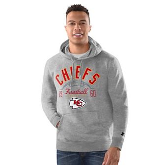 Men's Starter Heather Gray Kansas City Chiefs Pullover Hoodie
