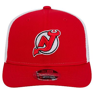 Men's New Era Red New Jersey Devils Core Trucker 9SEVENTY Stretch-Snap Hat