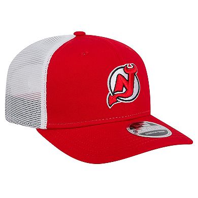 Men's New Era Red New Jersey Devils Core Trucker 9SEVENTY Stretch-Snap Hat