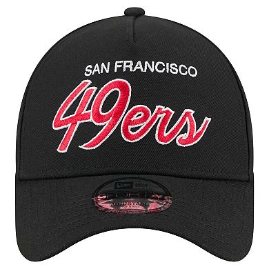 Men's New Era Black San Francisco 49ers Smith 9FORTY Adjustable hat