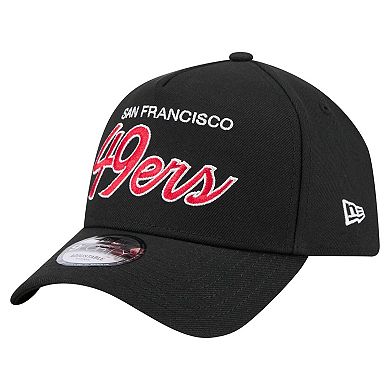 Men's New Era Black San Francisco 49ers Smith 9FORTY Adjustable hat