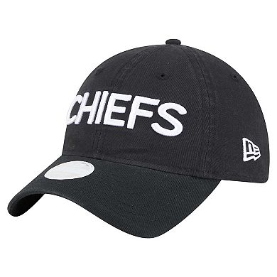 Women's New Era Black Kansas City Chiefs Cece 9TWENTY Adjustable Hat