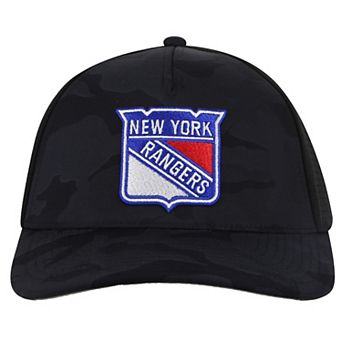 Men's American Needle Black New York Rangers Valin Camo Super Tech Vented Adjustable Hat