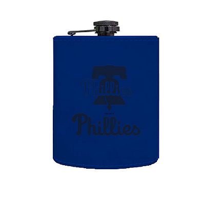 The Memory Company Philadelphia Phillies Three-Pack 8oz. Leather Flask & 2oz. Shot Glass Set
