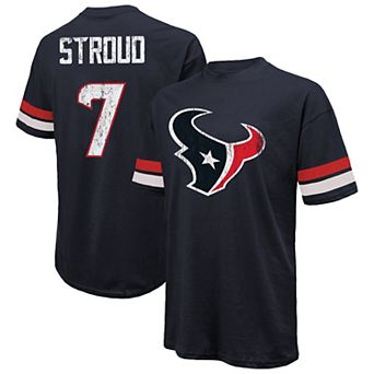 Men's Majestic Threads C.J. Stroud Navy Houston Texans Oversized��Name & Number T-Shirt