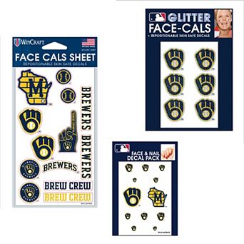 WinCraft Milwaukee Brewers 4" x 7" Waterless Tattoos Set