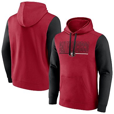 Men's��Fanatics Scarlet San Francisco 49ers Big & Tall Outline Pullover Hoodie