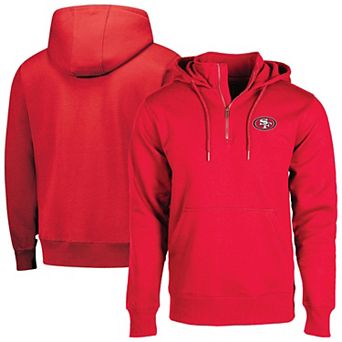Unisex Dunbrooke Scarlet San Francisco 49ers Defender Quarter-Zip Hoodie