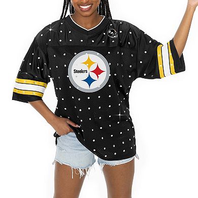 Women's Gameday Couture Black Pittsburgh Steelers Kickoff Time Allover 