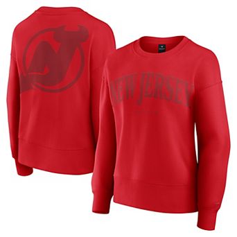 Women's Fanatics Red New Jersey Devils Elements Flow Pullover Sweatshirt