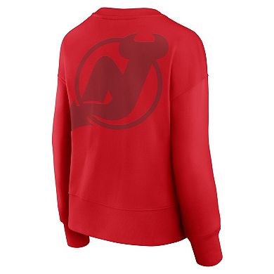 Women's Fanatics Red New Jersey Devils Elements Flow Pullover Sweatshirt