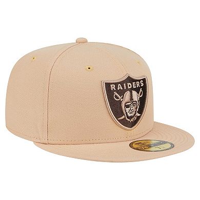 Men's New Era Tan Las Vegas Raiders Candied Pecan 59FIFTY Fitted Hat