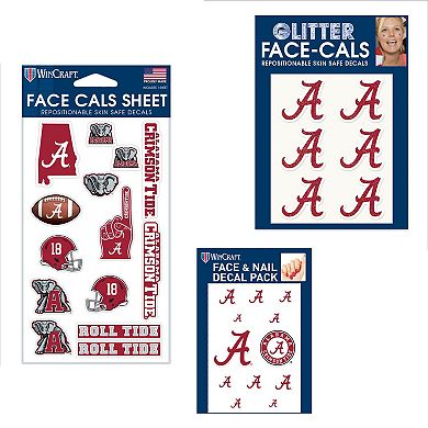 WinCraft Alabama Crimson Tide 4" x 7" Waterless Tattoos Set