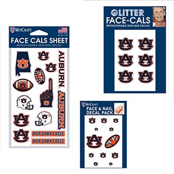 "WinCraft Auburn Tigers 4"" x 7"" Waterless Tattoos Set"