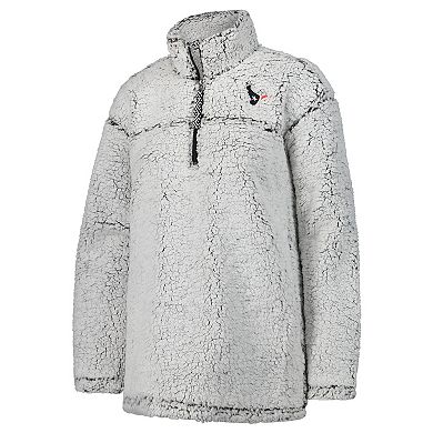 Women's G-III 4Her by Carl Banks Gray Houston Texans Sherpa Quarter-Zip Jacket