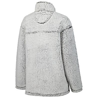 Women's G-III 4Her by Carl Banks Gray Houston Texans Sherpa Quarter-Zip Jacket