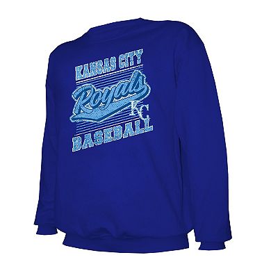 Men's Stitches Royal Kansas City Royals Pullover Sweatshirt