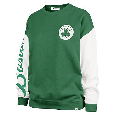 Women's '47 Kelly Green Boston Celtics Plus Size Oversized Rise Andie Pullover Sweatshirt