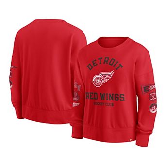Women's Fanatics Red Detroit Red Wings Go Team Pullover Sweatshirt