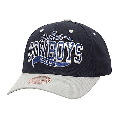  Mitchell & Ness Navy Dallas Cowboys Block Sweep Pro Adjustable Hat