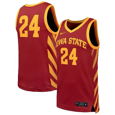 Men's Nike Cardinal Iowa State Cyclones Replica Basketball Jersey