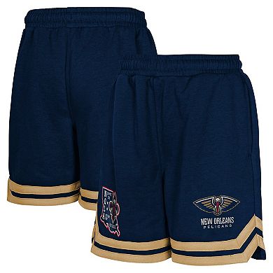 Youth Navy New Orleans Pelicans Teardrop Fleece Shorts