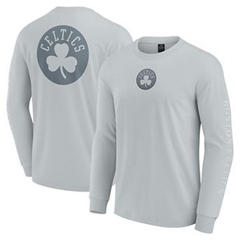 Men's Fanatics Gray Boston Celtics Elements Strive Long Sleeve T-Shirt