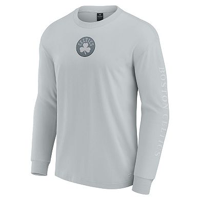 Men's Fanatics Gray Boston Celtics Elements Strive Long Sleeve T-Shirt