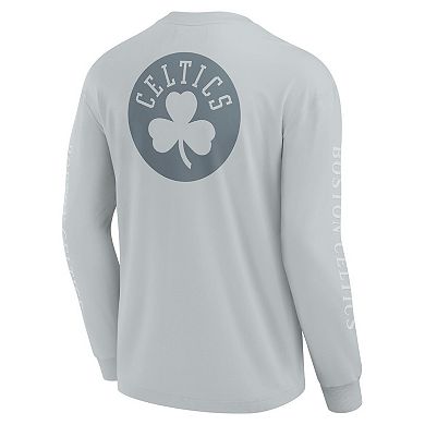 Men's Fanatics Gray Boston Celtics Elements Strive Long Sleeve T-Shirt