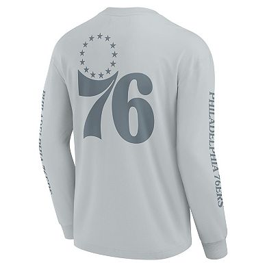 Men's Fanatics Gray Philadelphia 76ers Elements Strive Long Sleeve T-Shirt