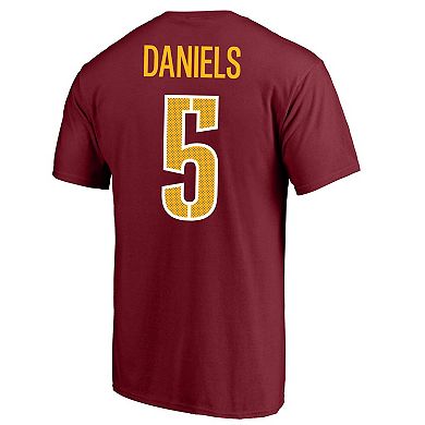 Men's Fanatics Jayden Daniels Burgundy Washington Commanders Big & Tall Player Name & Number T-Shirt