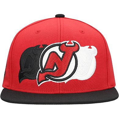 Men's Mitchell & Ness Red New Jersey Devils Soul Triple Up Snapback Hat