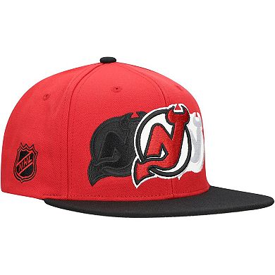 Men's Mitchell & Ness Red New Jersey Devils Soul Triple Up Snapback Hat