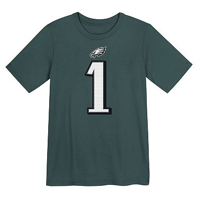 Preschool Nike Jalen Hurts Midnight Green Philadelphia Eagles Player Name & Number T-Shirt