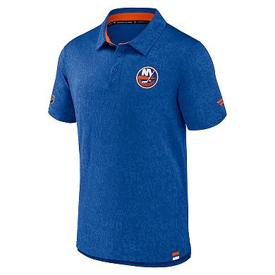 Men's Fanatics Royal New York Islanders Authentic Pro Jacquard Polo