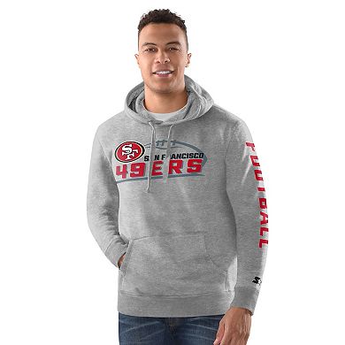 Men's Starter Heather Gray San Francisco 49ers Pullover Hoodie