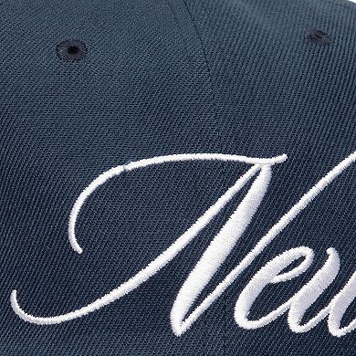 Men's Mitchell & Ness Navy New York Yankees Just Don x MLB Lux Script Snapback Hat