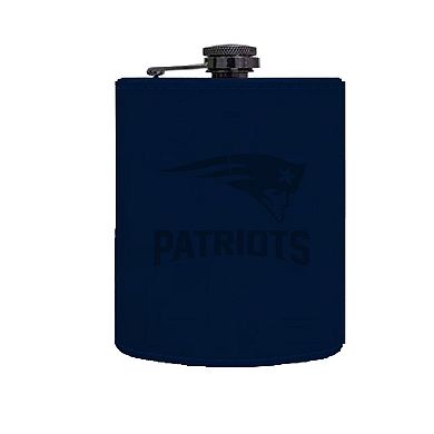 The Memory Company New England Patriots Three-Pack 8oz. Leather Flask & 2oz. Shot Glass Set