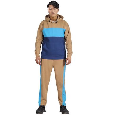 Men’s 2-piece Heavy Duty & matching Sweatpants Pullover Hoodie suit with stand