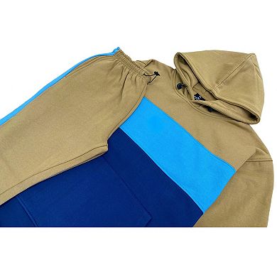 Men’s 2-piece Heavy Duty & matching Sweatpants Pullover Hoodie suit with stand