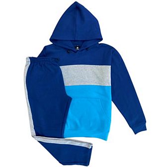 Men’s 2 pc Heavy Duty & matching Sweatpants Pullover Hoodie suit with stand