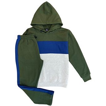 Men’s 2 pc Heavy Duty & matching Sweatpants Pullover Hoodie suit with stand