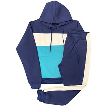 Men’s 2 pc Winter Fleece Sweatsuit Pullover Hoodie & Jogger Sweatpants