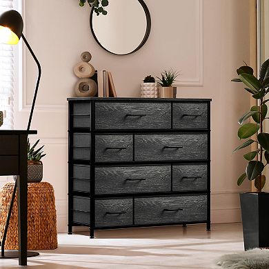 Sorbus 8 Drawers Dresser With Steel Frame, Wood Top - Storage For Bedroom, Closet, Office