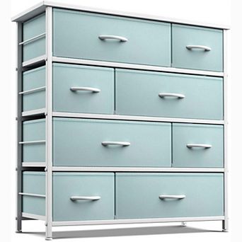 Sorbus 8 Drawers Dresser With Steel Frame, Wood Top - Storage For Bedroom, Closet, Office