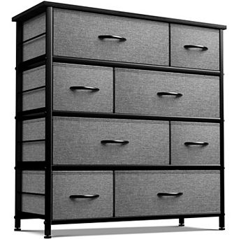 Sorbus 8 Drawers Dresser With Steel Frame, Wood Top - Storage For Bedroom, Closet, Office