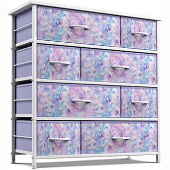 Sorbus 8 Drawers Dresser With Steel Frame, Wood Top - Storage For Bedroom, Closet, Office