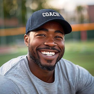 Dalix Coach Embroidered Sports Dad Cap